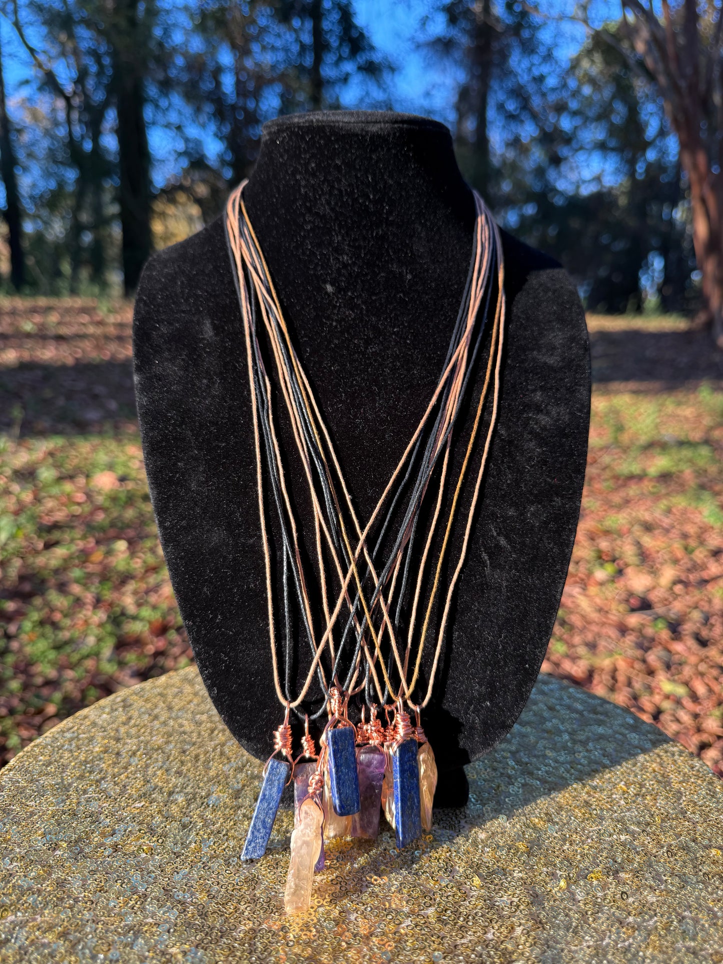 Copper and Clear Quartz Necklace