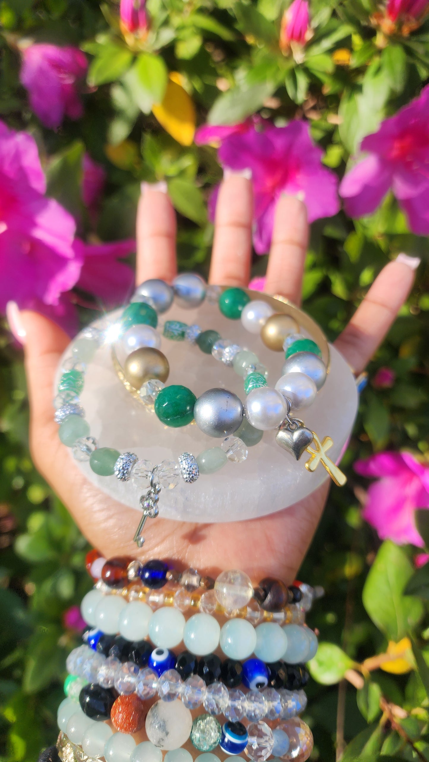 Stacked Up Green Aventurine Bracelet Set