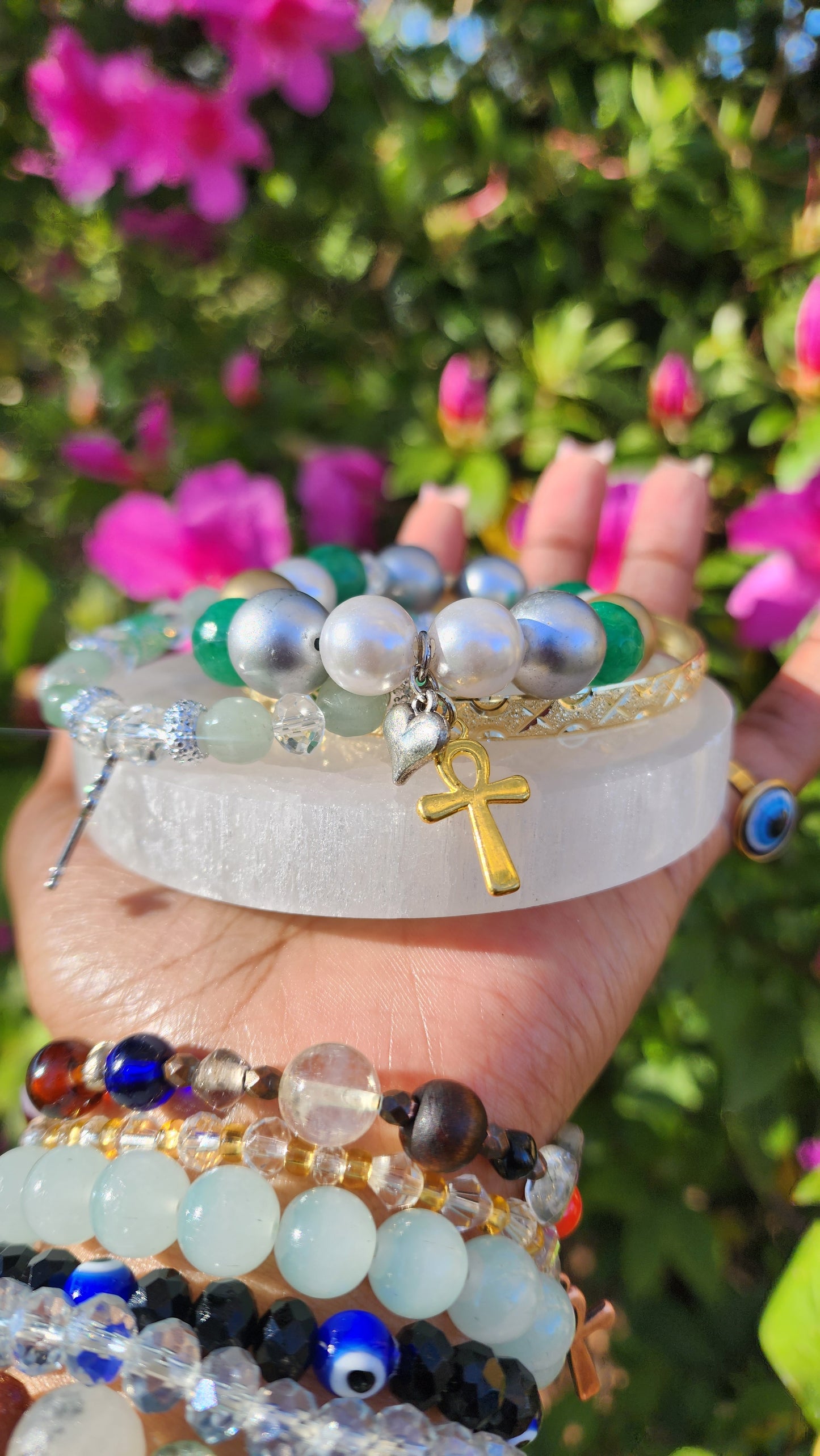 Stacked Up Green Aventurine Bracelet Set