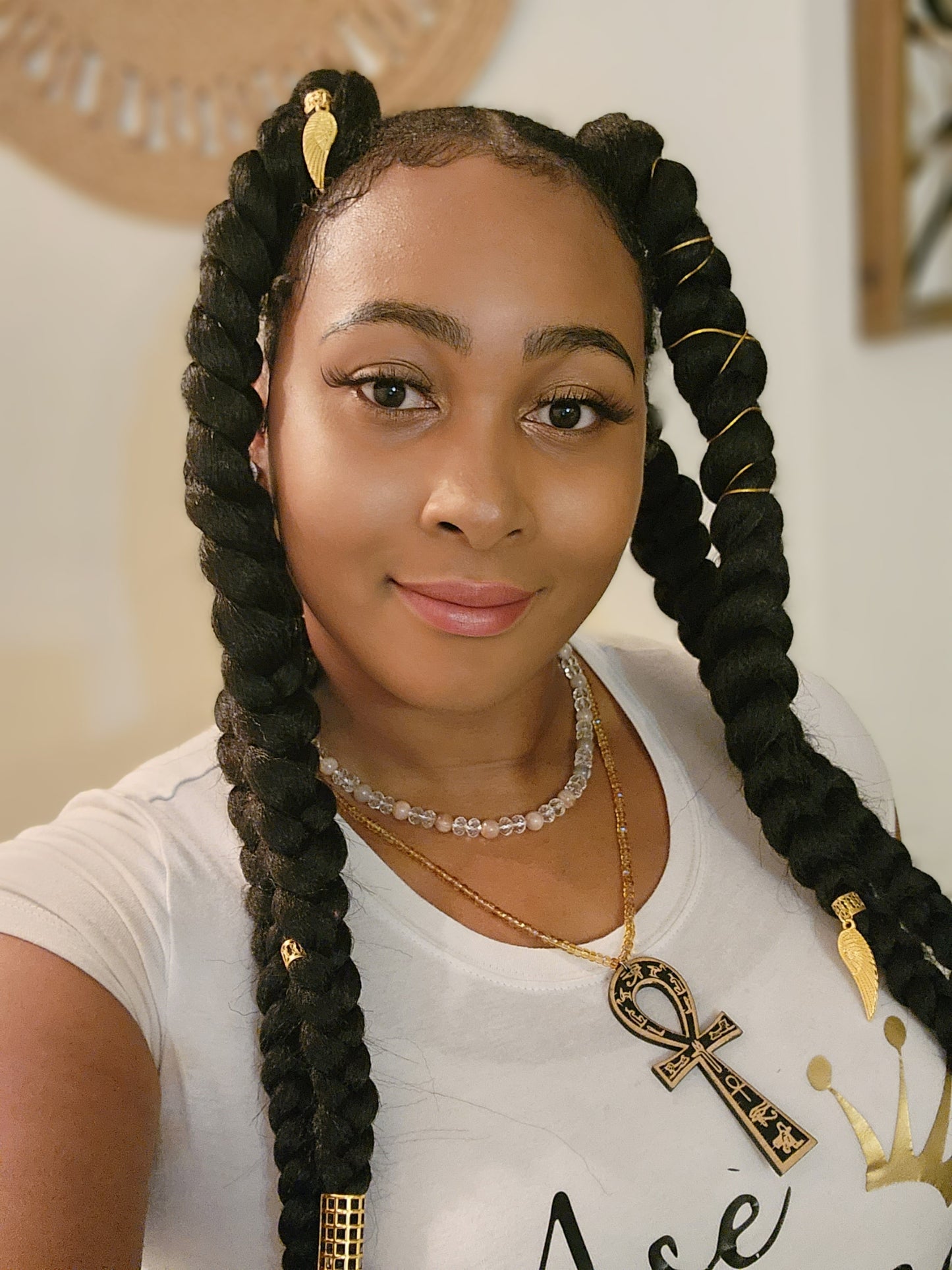 Ankh God/Goddess Golden Drip Necklace