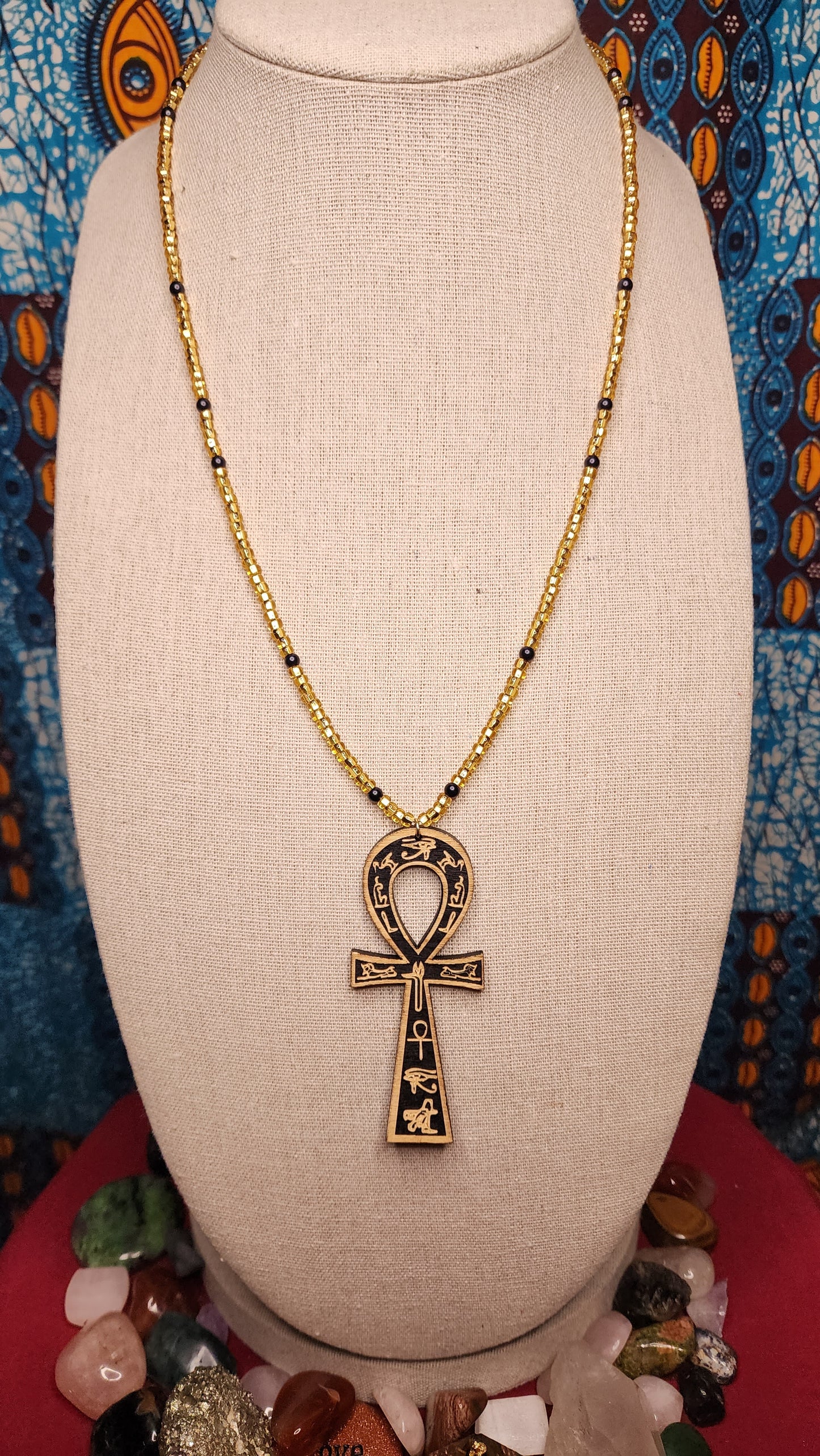 Ankh God/Goddess Golden Drip Necklace