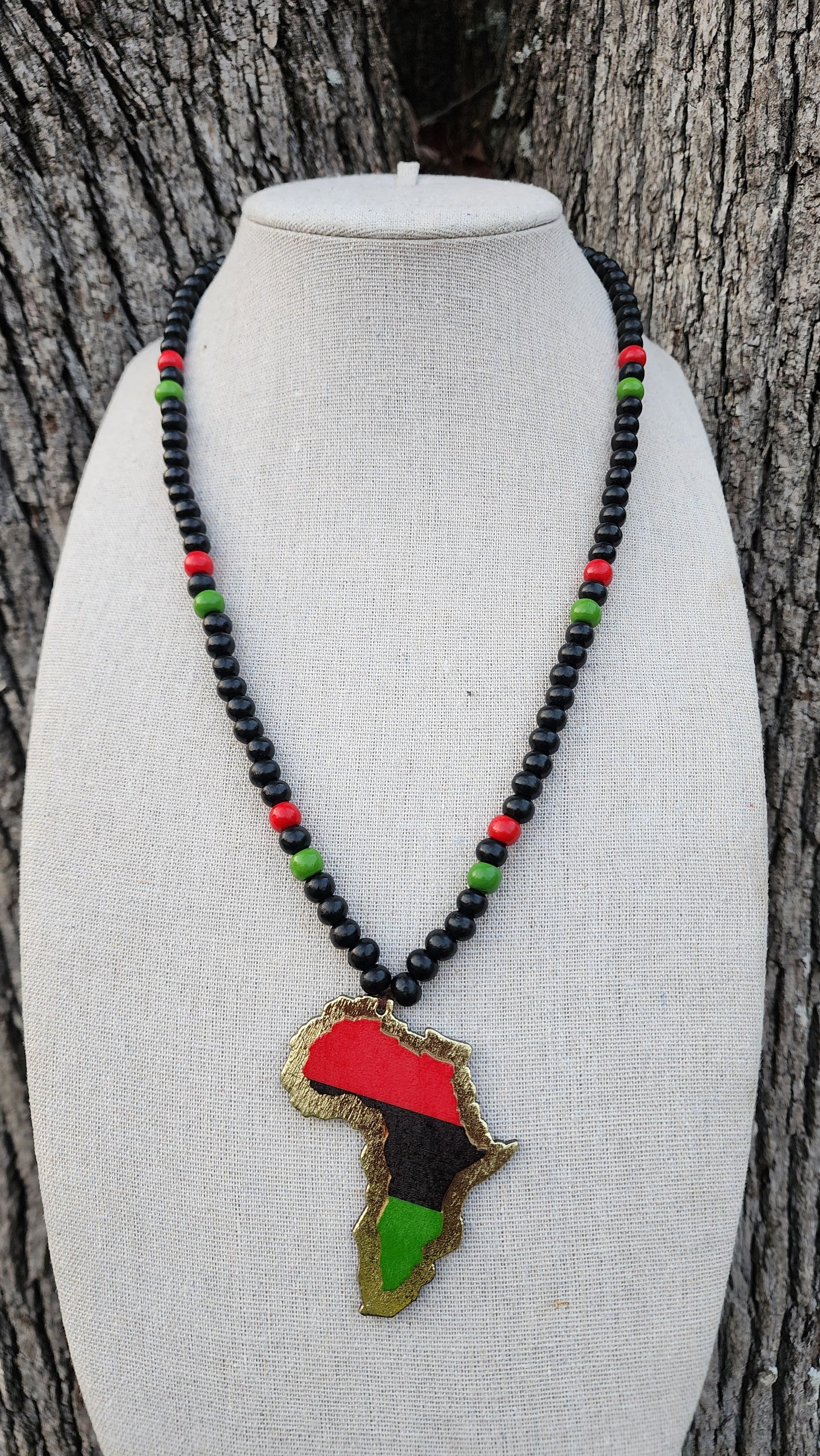 Tri Color Africa Necklace