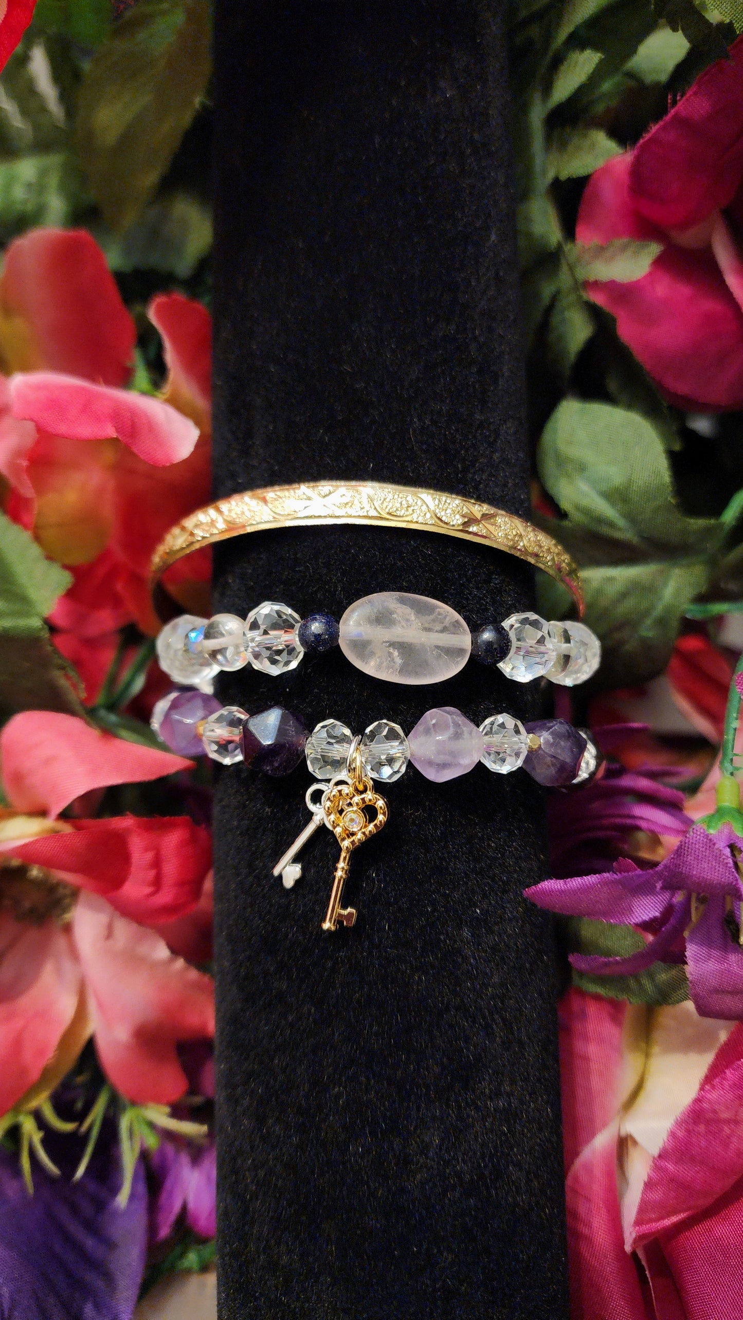 Stacked Up Amethyst Super Power Drip Bracelet Set