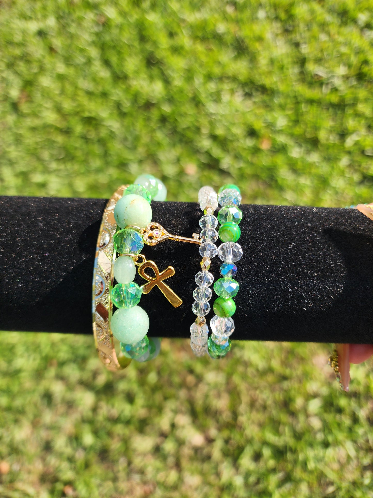 Stacked Up Green Aventurine Bracelet Set