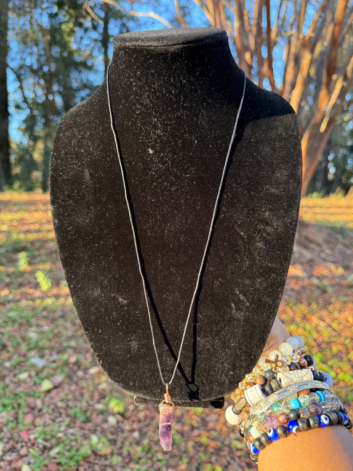 Amethyst and Copper Necklace