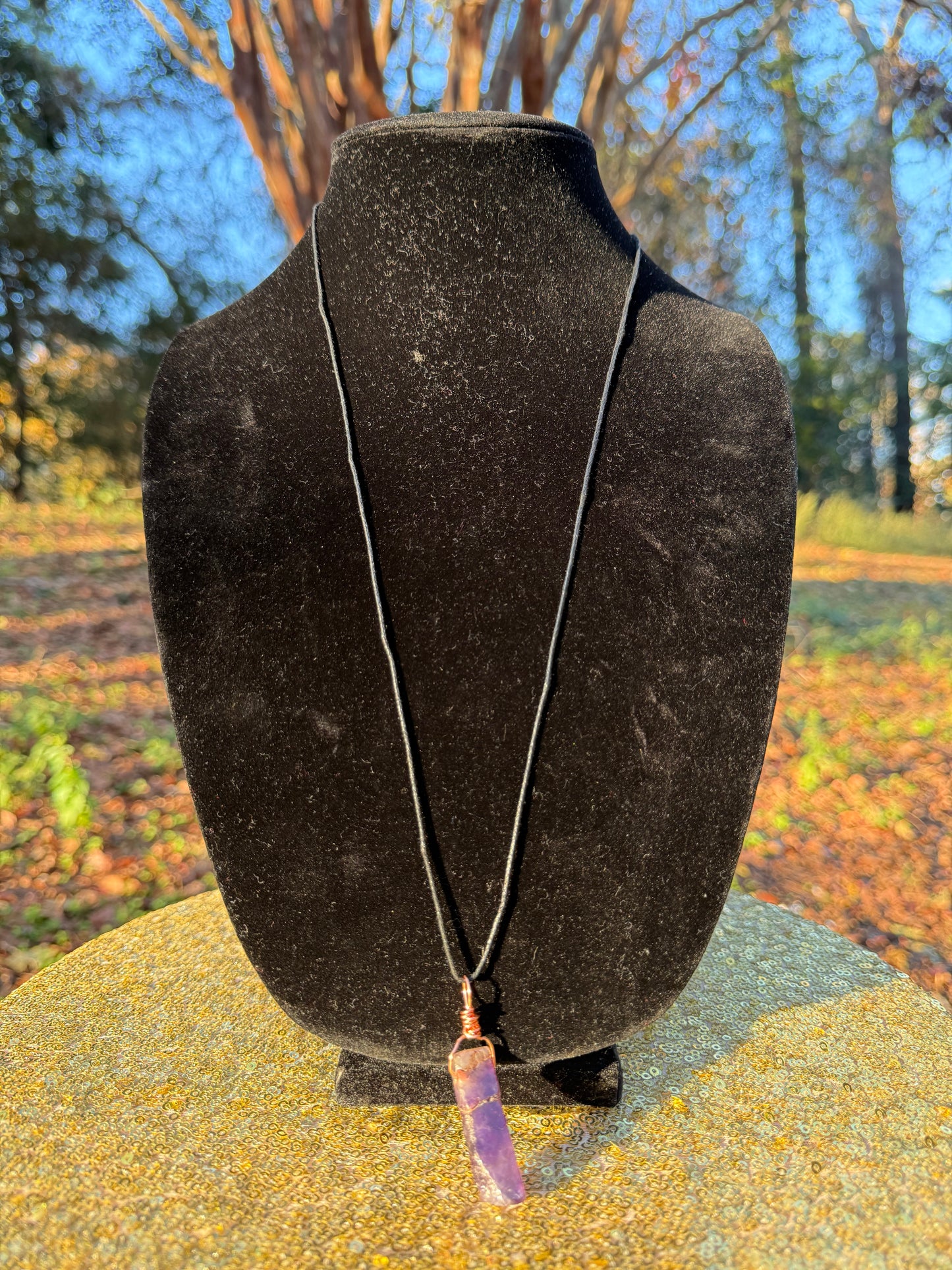 Amethyst and Copper Necklace