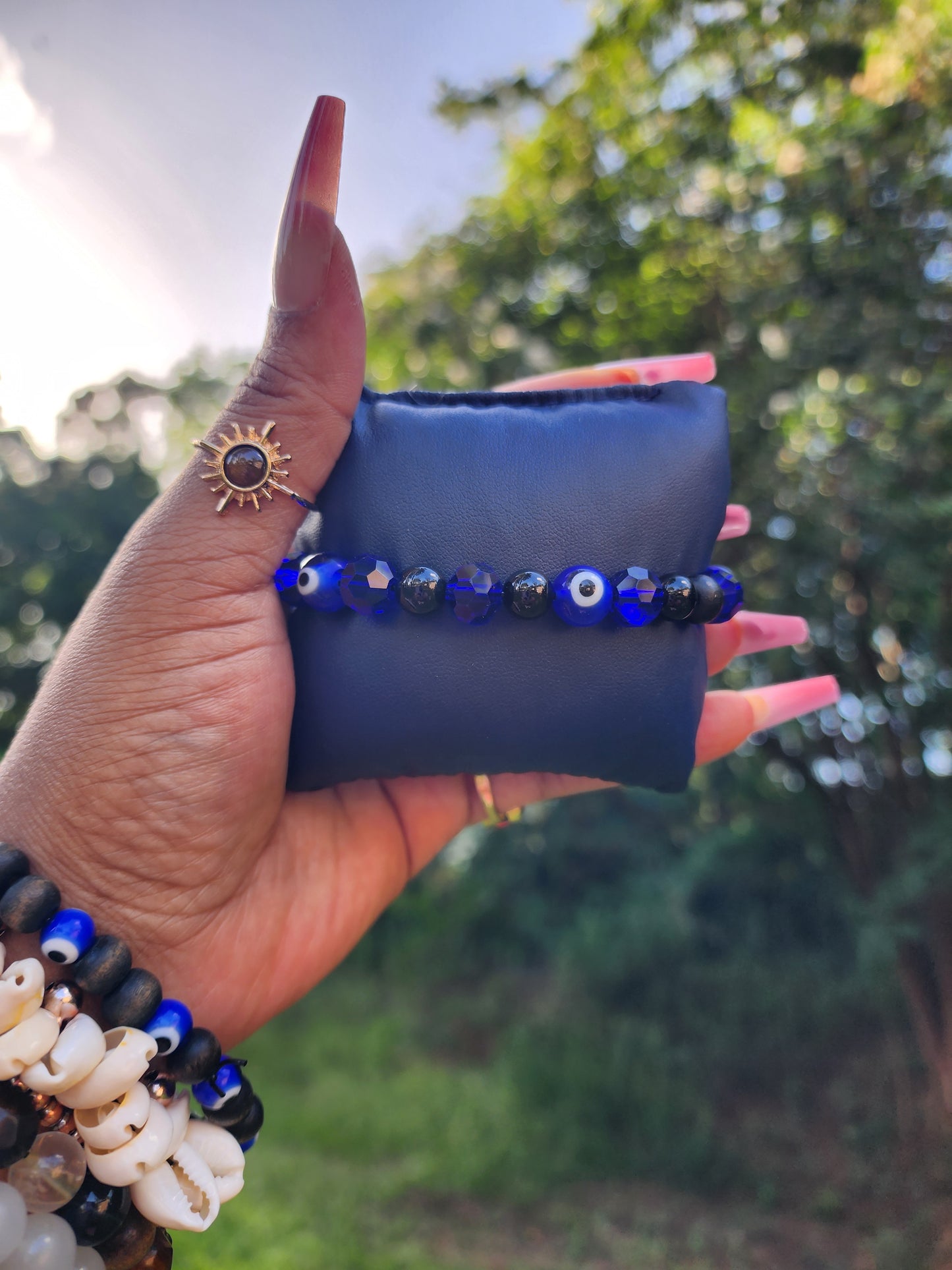 Black Jasper Evil Eye Bracelet